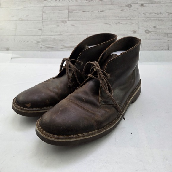 Clarks Other - Clarks Chukka Boots Mens 11.5 Brown Leather Desert Heritage Dark Academia Casual